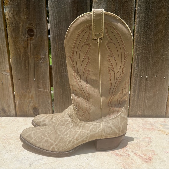 Wrangler Elephant Skin Cowboy Boots Men 10.5D - Picture 2 of 8